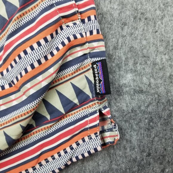 Patagonia Barely Baggies Shorts Women's Size Large Belay Stripe Desert Sage - Picture 7 of 12